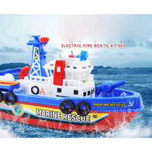 Children Electric High Speed Music Light Boat Marine Rescue Model Fireboat Toys For Boys Water Spray Fire Boat Educational Toy