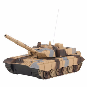 1:20 4CH Power Remote Control Tank Military Vehicle Armored Tank Battle Tanks Turret Rotation Light & Music RC Model Kids Toys