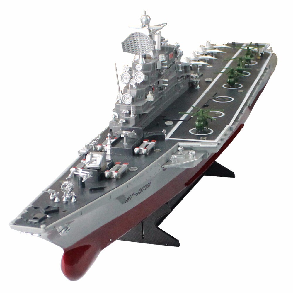 RC Boat 1:275 4CH Bismarck Aircraft Carrier WarShip Remote Control Military Naval Vessels Electronic Model For Kids Toys Hobbys