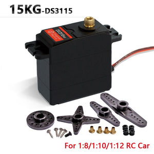 1X free shipment Original factory High Torque Servo 15kg DS3115 Servo Metal gear servo For rc car boat plane