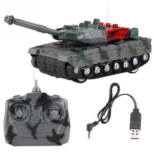 Electric RC Tank 4 Channels Remote Control High Simulation Battle Tank Model Toys For Boys Children Christmas Gift