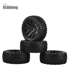 4PCS 1/10 RC Rally Car Grain Rubber Tires Off-road Tires and Wheels for Traxxas Tamiya HSP HPI Kyosho RC On Road Car