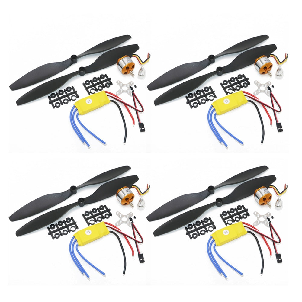 4set/lot A2212 1000KV 2200KV A2208 Brushless Outrunner Motor +30A ESC+1045 Propeller Quad-Rotor Set for RC Aircraft Multicopter