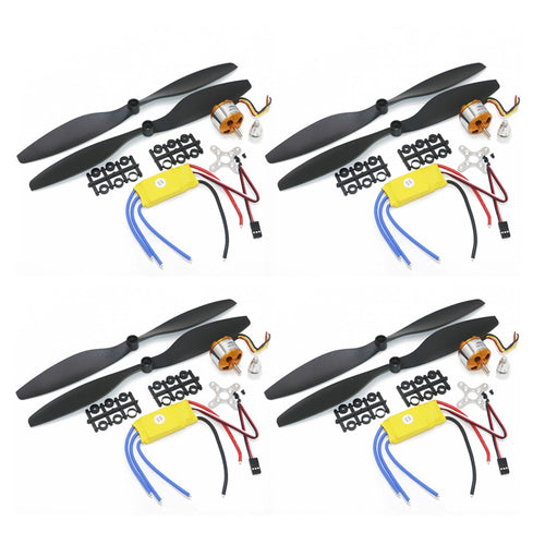 4set/lot A2212 1000KV 2200KV A2208 Brushless Outrunner Motor +30A ESC+1045 Propeller Quad-Rotor Set for RC Aircraft Multicopter