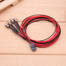 4 LED Headlight 3mm White/Red Light RC Car Parts for TRAXXAS HSP HPI REDCAT Axial SCX10 Remote Control Toys Accessories