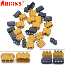 10 x Amass MR60 Plug w/Protector Cover 3.5mm 3 core Connector T plug Interface Connector Sheathed for RC Model (5 Pair )