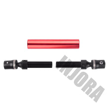 INJORA 1PCS Black Red Metal Drive Shaft for 1/10 RC Crawler Car Traxxas TRX4 Axial SCX10 90046 D90 TF2 RC Car Part