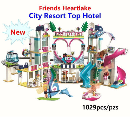 2019 New Friends Heartlake City Resort Top Hotel Building Blocks Kit for Kids Compatible With Lego 41347 Fun Toys Set for Girls