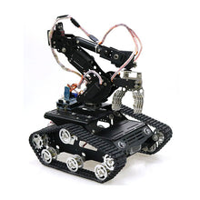 WiFi/Bluetooth/Handle Control Mobile Robot Arm Robotic Gripper with Metal Tank Chassis for DIY RC Robot Model Kit