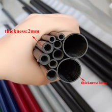 2PCS 3k 100% full Carbon fiber circular tube 500mm Length Twill Matte OD 10mm 12mm 14mm 15mm 16mm 18mm 19mm
