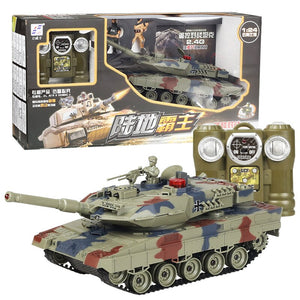 1:24 2.4G Remote Control Battle Tank Fortress 350° free Rotation Gun Tube up and Down 20° Free Adjustment Military Tank Model