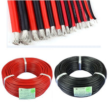 2PCS 1meter Red & 1meter Black Silicon 12AWG / 14AWG / 16AWG / 22AWG / 24AWG Heatproof Soft Silicone SR Wire Cable For RC Toys