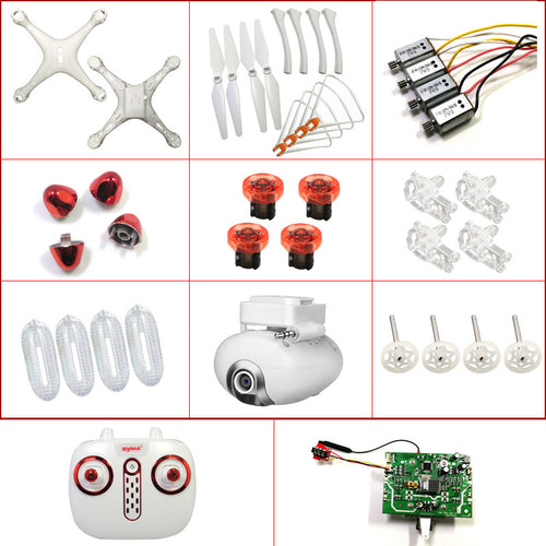 RC Drone Spare Parts SYMA X8SW X8SC X8PRO Motor Gear Propellers Blades Main Body Landing Gear Camera Circuit board Controller