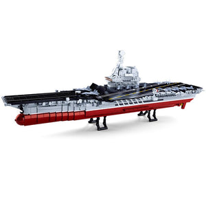 Navy Battle Ship Aircrafted Carrier Compatible Legoed ruiser Military Submarine Naval Destroyer Warship Model Building Block Toy