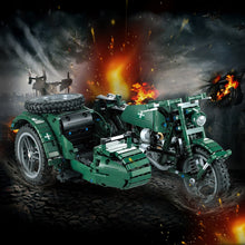 629Pcs 2.4G World War II Military Motorcycle Assembly Building Block Construction Kit For Children