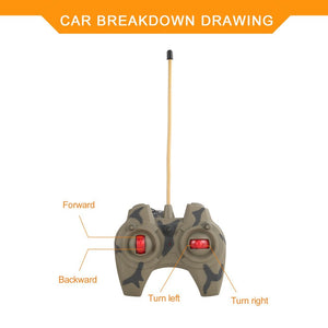 1:14 4CH Simulation RC Military Tank Turret Rotation Light & Music Remote Control Model Long Distance Control Kids Toy Gift