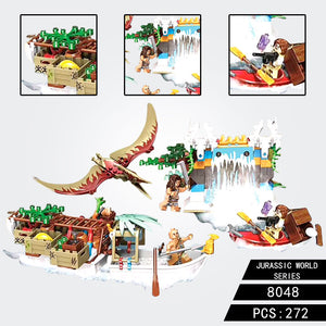 Jurassic Battle DragonHorde Supply Bricks for legoing Ship Boat Model Building Blocks Boys Birthday Gifts Kid Toys