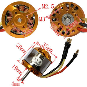 1pc 3536 Swiss Quality Motor Brushless Outrunner Motor Strong power supply 1450KV High Speed with Large Thrust