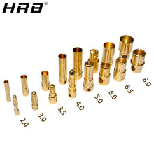10PCS Amass Banana Plug 2.0mm 3.0mm 3.5mm 4.0mm Bullet Female Male Connector 5.0mm 5.5mm 6mm 6.5mm Brass Plated Copper RC Parts
