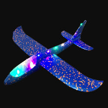48cm EPP Foam Airplane Hand Launch Throwing Glider LED Light Aircraft Plane Model Outdoor Education Toys Gift for Children Adult