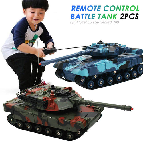 2PCS RC Tank Battle Crawler Car Remote Radio Control Panzer Armored Vehicle Children Electronic Toys for Boys Kids Gifts XMAS