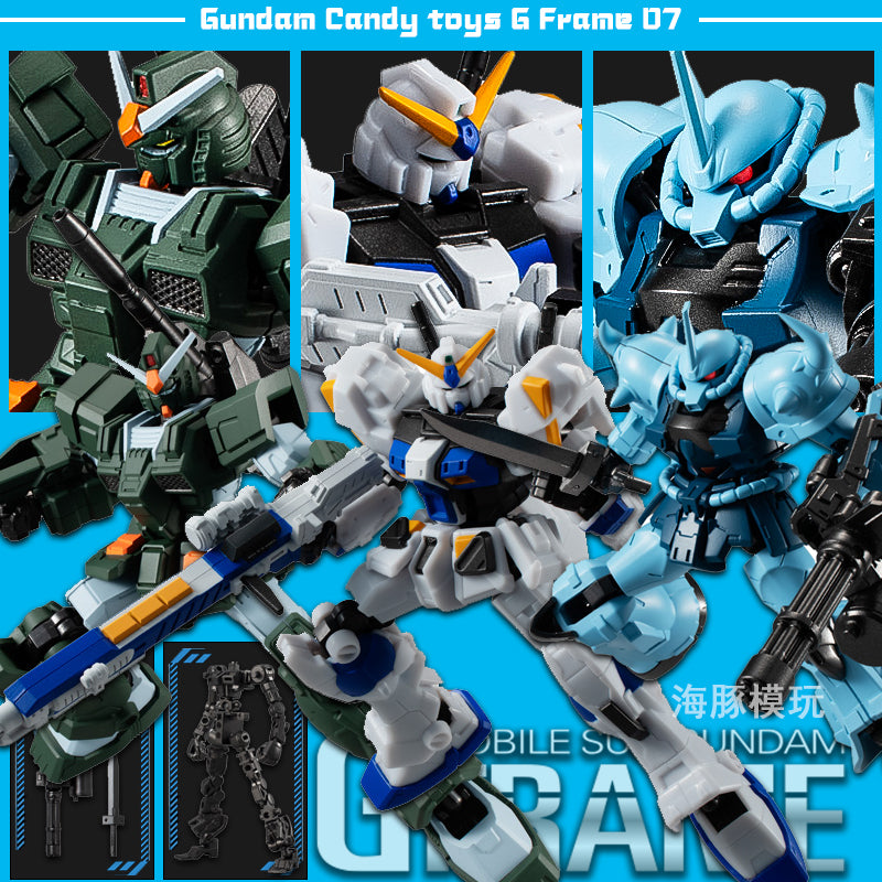 BANDAI SHOKUGAN Model 3 Pieces Set GUNDAM RX-78-2 GOLF Mobile Suit Kids Toys