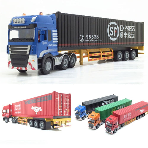 Jing bang JD Semi-Trailer Container Truck Alloy Freight Truck Model 1: 50 Toy