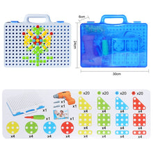 Creative Kids Electric Drill Nut Assembled Match Tool DIY Model Kit Building Educational Blocks Sets Toys For Boys Children Gift