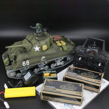 1:16 American M4A3 Sherman Simulated Tank 2.4G Remote Control Model Military Tank Sound Smoke Shooting Effect Metal Ultimate