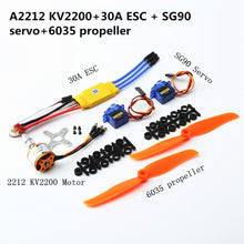New style A2217/A2212 2200KV / 1000KV Brushless Motor 30A / 40A ESC SG90 9G Micro Servo With T plu for RC Fixed Wing Plane