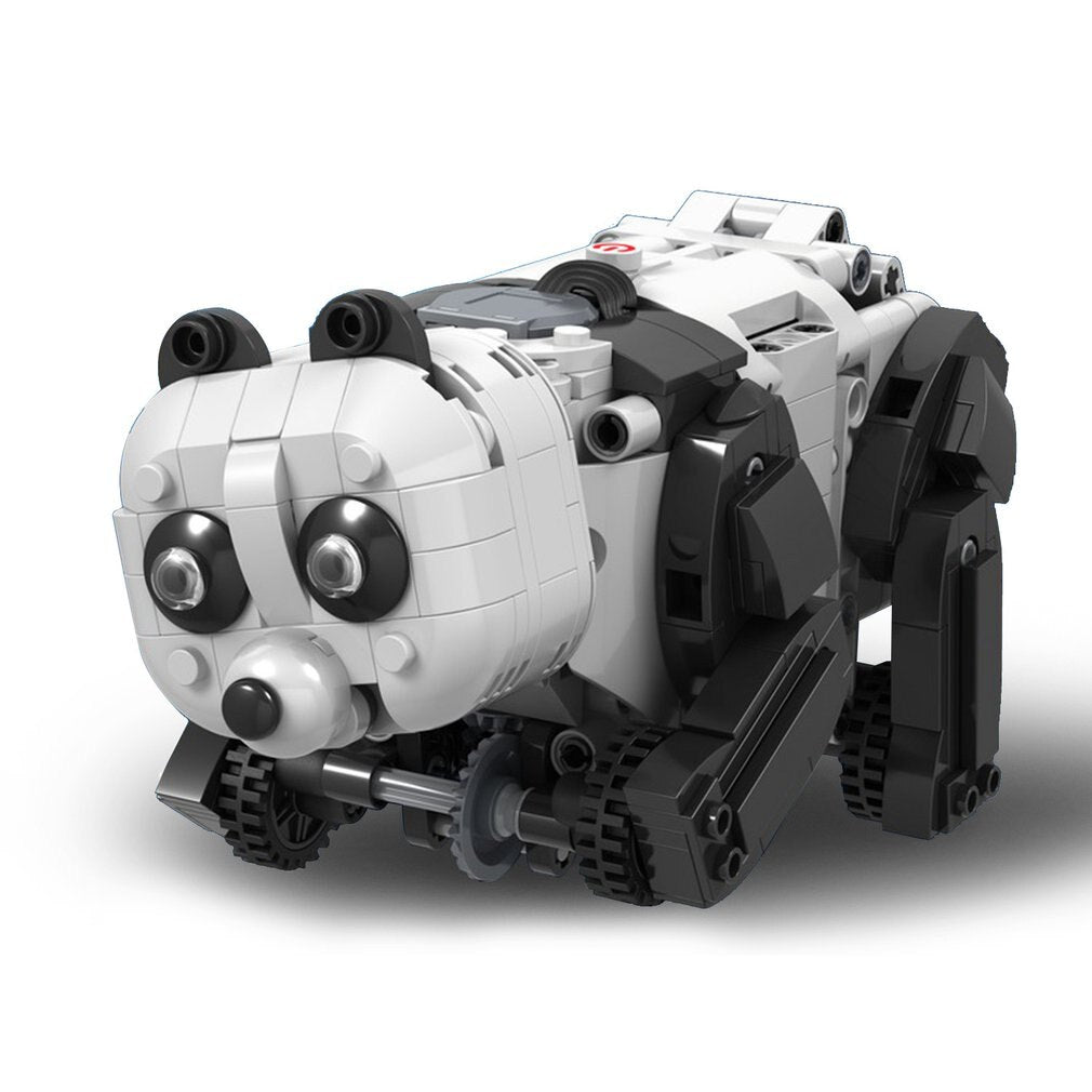 427PCS Winner Building Block Assemble Button Switch RC Electric Panda Imitation Animal Robot Educational Creator DIY Model Toy