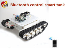 SZDOIT Wifi/Bluetooth/Handle Control TSD100 Intelligent Double-deck Metal Tank Chassis Kit RC Tracked Robot DIY for Arduino