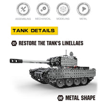 Hot 952PCS 2.4G RC Military Tank DIY Assembly set Stainless Steel Remote Control Model Toy for Kids Built-in 3.7V 300MAh battery