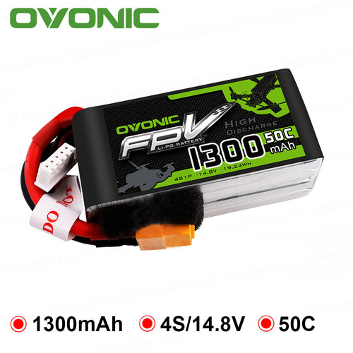 GENS ACE OVONIC 1300mAh 1550mAh 11.1V 14.8V Lipo 3S 4S Battery 50C 80C 100C with XT60 Plug for RC Car Drone Heli Boat Car