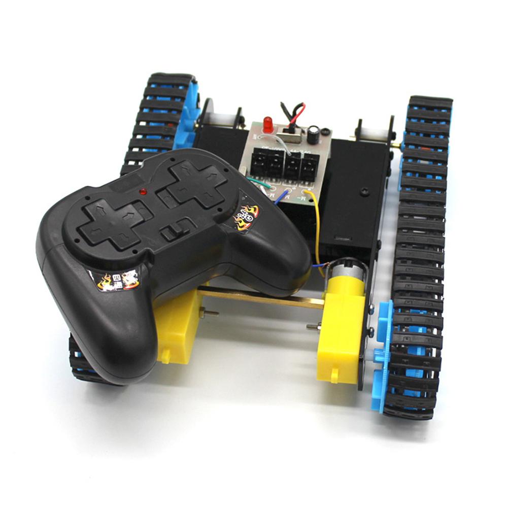 HobbyLane Kids DIY Assembled Tank Model with Remote Control Handicraft Experiment Material Educational Science Toys