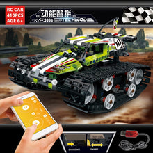 Compatible LegoINGLs Technic RC Car Tracked Race Stunt Car Building Blocks Sets APP Raido Remote Control Truck Toys For Children