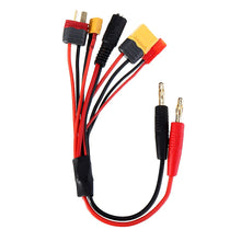 20cm 20AWG 4.0mm Banana Plug to XT60 XT30 DC5.5 T Plug Charger Adapter Cable for IMAX B6 ISDT Charger RC FPV Racing Drone
