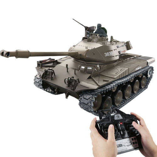 1:16 American Walker Bulldog A41A3 Light Tank 2.4G Remote Control Model Military Tank Sound Smoke Shooting Effect Metal Upgraded