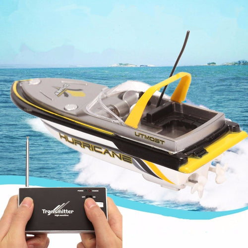 Electric RC Radio Remote Control Ship Super Mini Speed Boat Dual Motor Kids Toy Quick Charge 40MHz Gift for Boy Smart Frequency