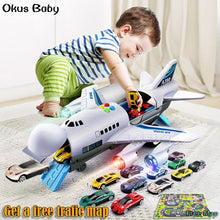 Music Story Simulation Track Inertia Children'S Toy Aircraft Large Size Passenger Plane Kids Airliner Toy Car