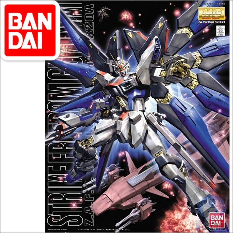 Japaness Bandai Original MG 1/100 Gundam Model ZGMF-X20A Strike Freedom Destroy Armor Unchained Mobile Suit Kids Toys BANDAI