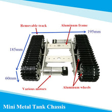 Metal tank model robot tracked car chassis diy track teaching crawler/caterpillar platform for arduino uno r3