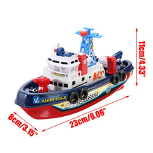Fast Speed Music Light Electric Marine Rescue Fire Boat Baby Shower Bath Toys with LED Music For Kids Toy Gift