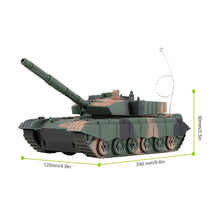 1:20 RC Tank Toy Military Vehicle 4CH Remote Control Armored Tank Battle Tanks Turret Rotation Light & Music RC Model Kids Toy