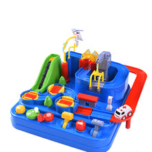 Douyin Celebrity Style Car Adventure Multi-functional Checkpoints Cartoon Rail Car Educational Manual Manipulator Inertia Toy