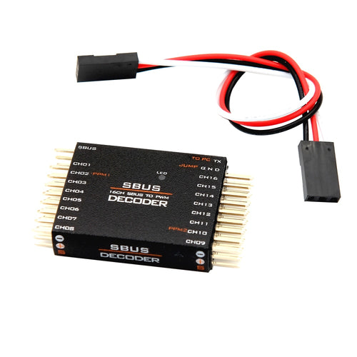 SBUS To PWM PPM Decoder 16CH For Futaba Frsky X8R RXSR