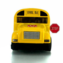 1:32 Scale Alloy Pull Back Car Model School Bus Model Toy 2 Open Doors with Sound Light for Kids Toy