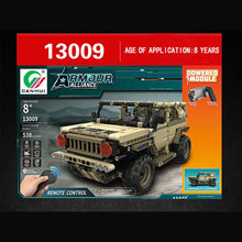 MoFun-13009 2.4G 4H USB Charging Building Block Simulated Military Vehicle 538pcs DIY Electric RC Car Model For Children