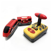 W06 new remote control electric magnetic train compatible with BRIO wooden track red electric train children track toy
