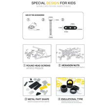 502PCS Construction Model Kit Assembled Excavator Building Block Kit Toys 3D Self-Assembly Metal Model Kit Gift for Children and